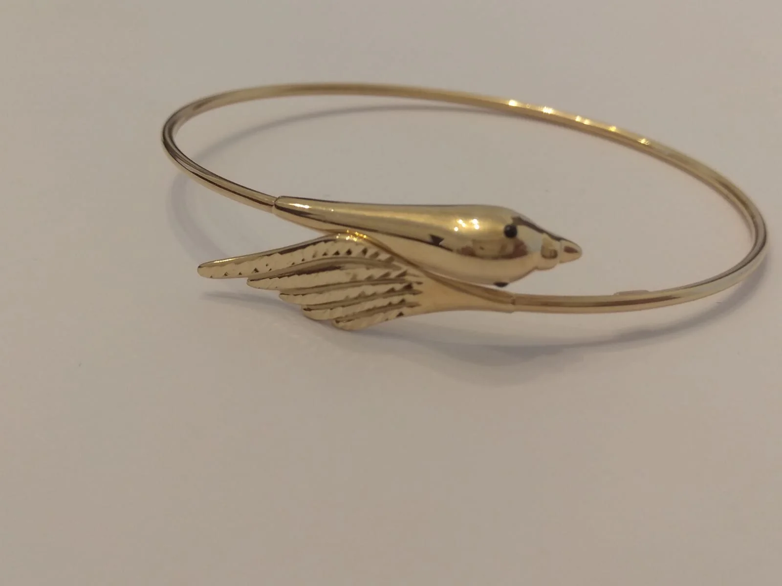 18K Pure Gold Bird Design Bangle - Image 4
