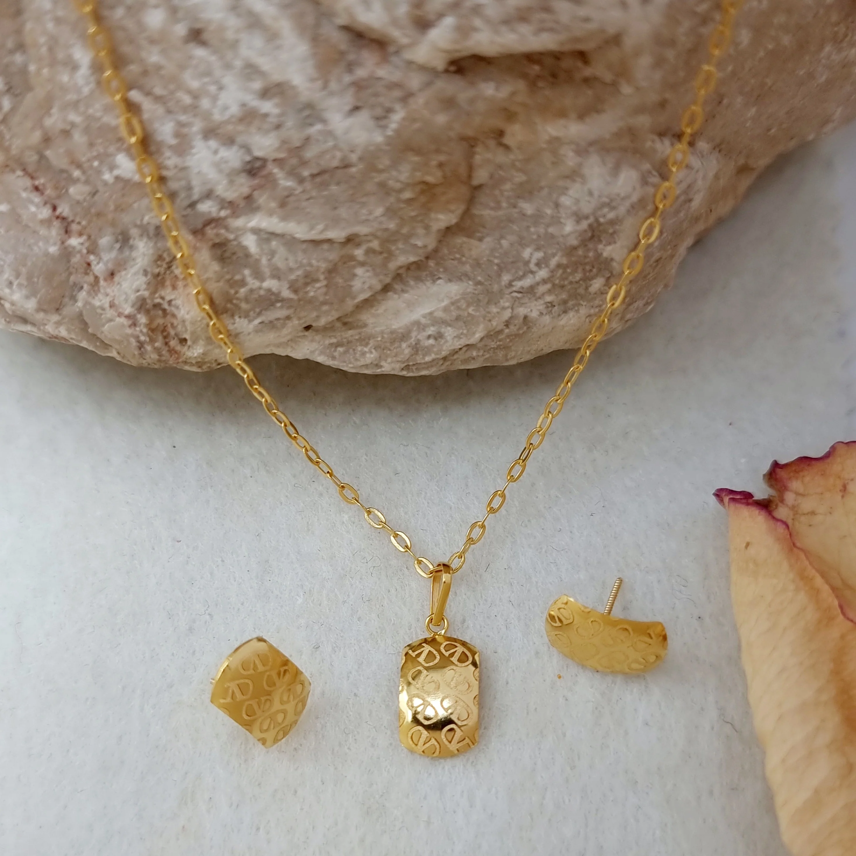 18K Pure Gold C.V.D Clip Jewelry Set - Image 3