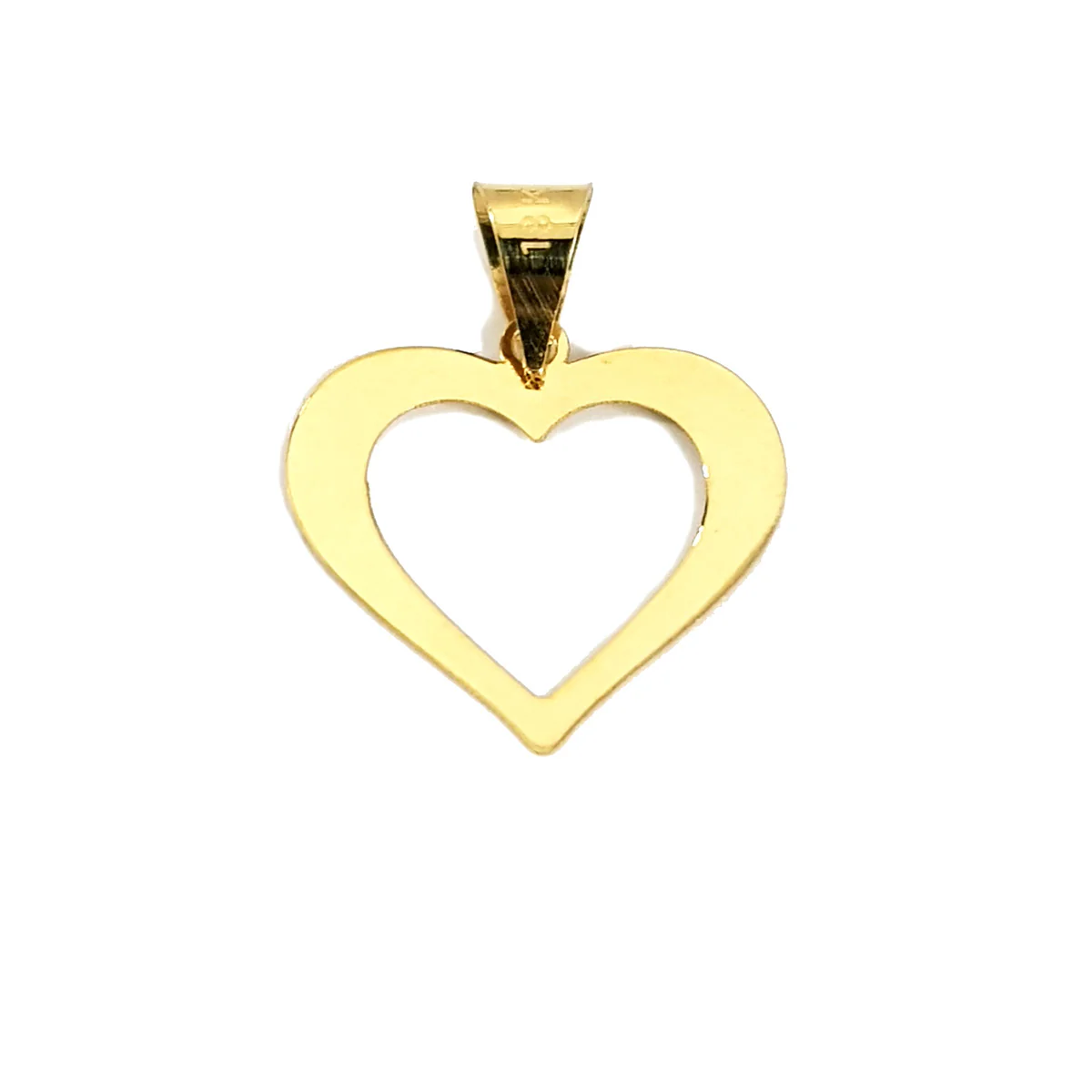 18K Pure Gold Heart Necklace - Image 3