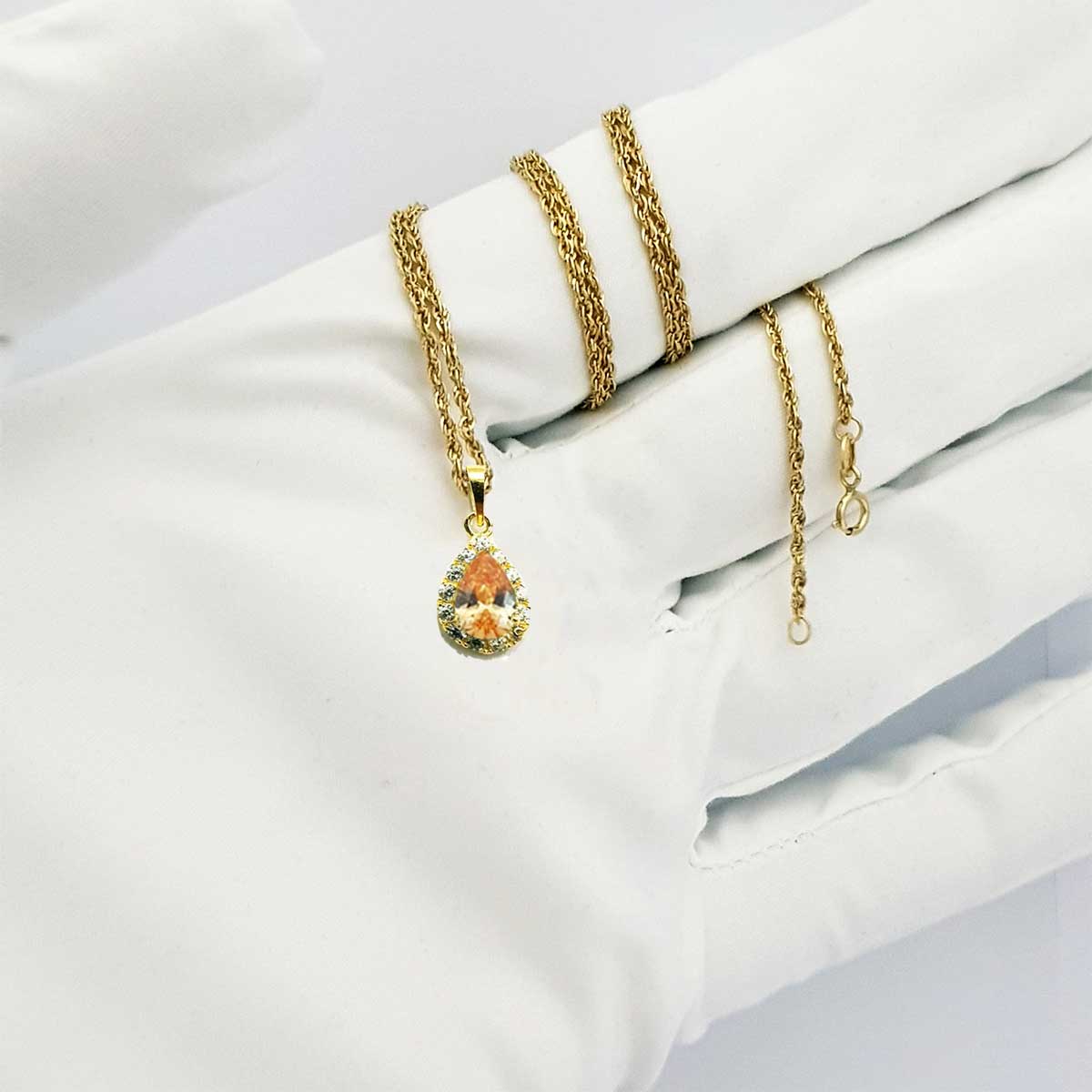18K Pure Gold Birthstone (November) Necklace - Image 5