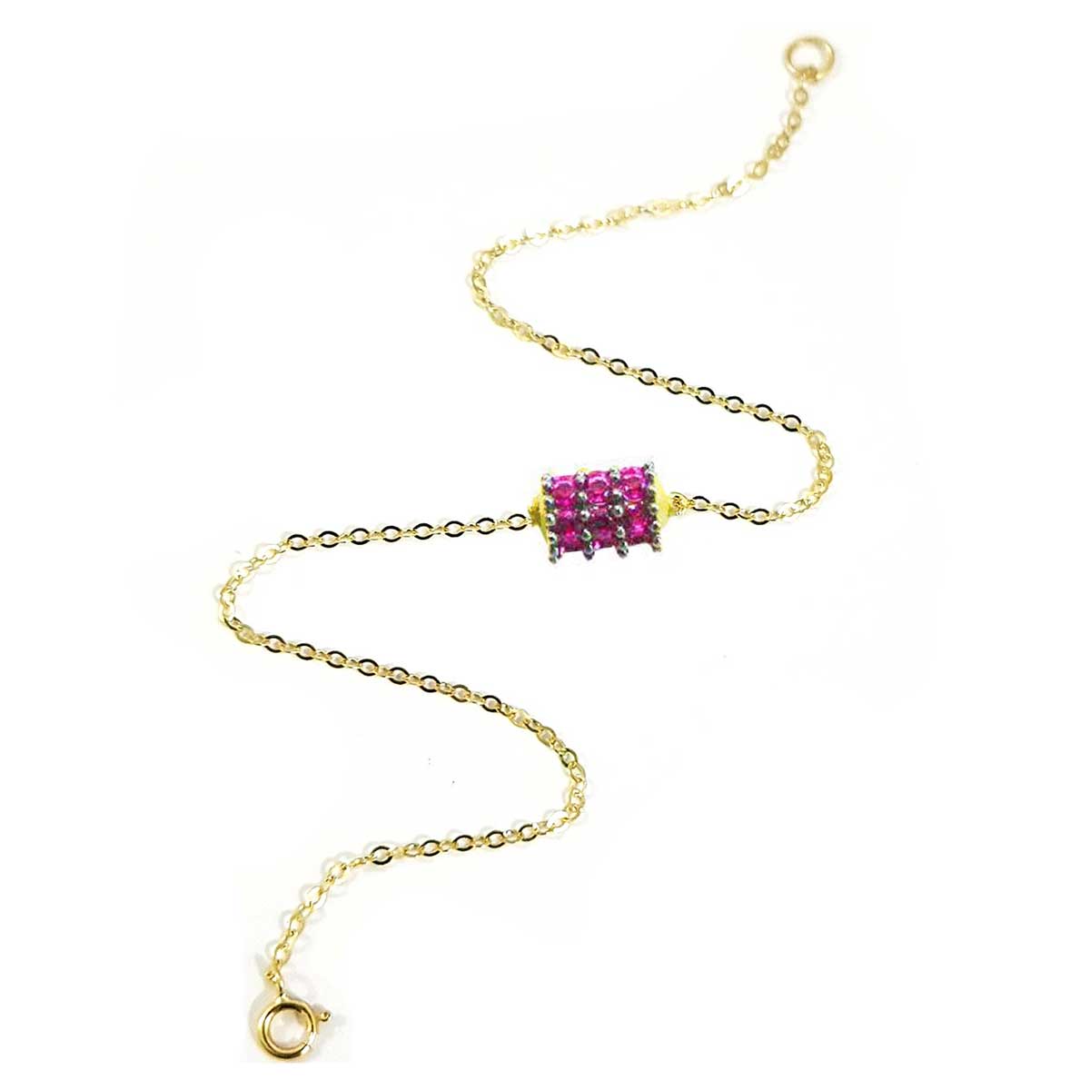 18K Pure Gold Pink Bracelet - Image 3
