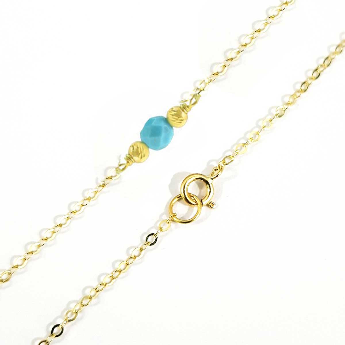 18K Pure Gold Blue Stone Bracelet - Image 4