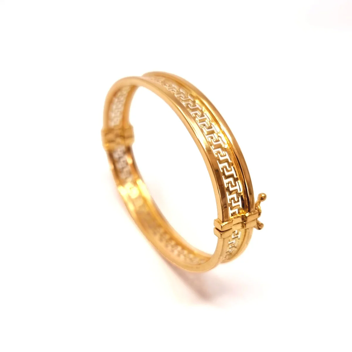 18K Pure Gold Elegant Design Bangle - Image 5