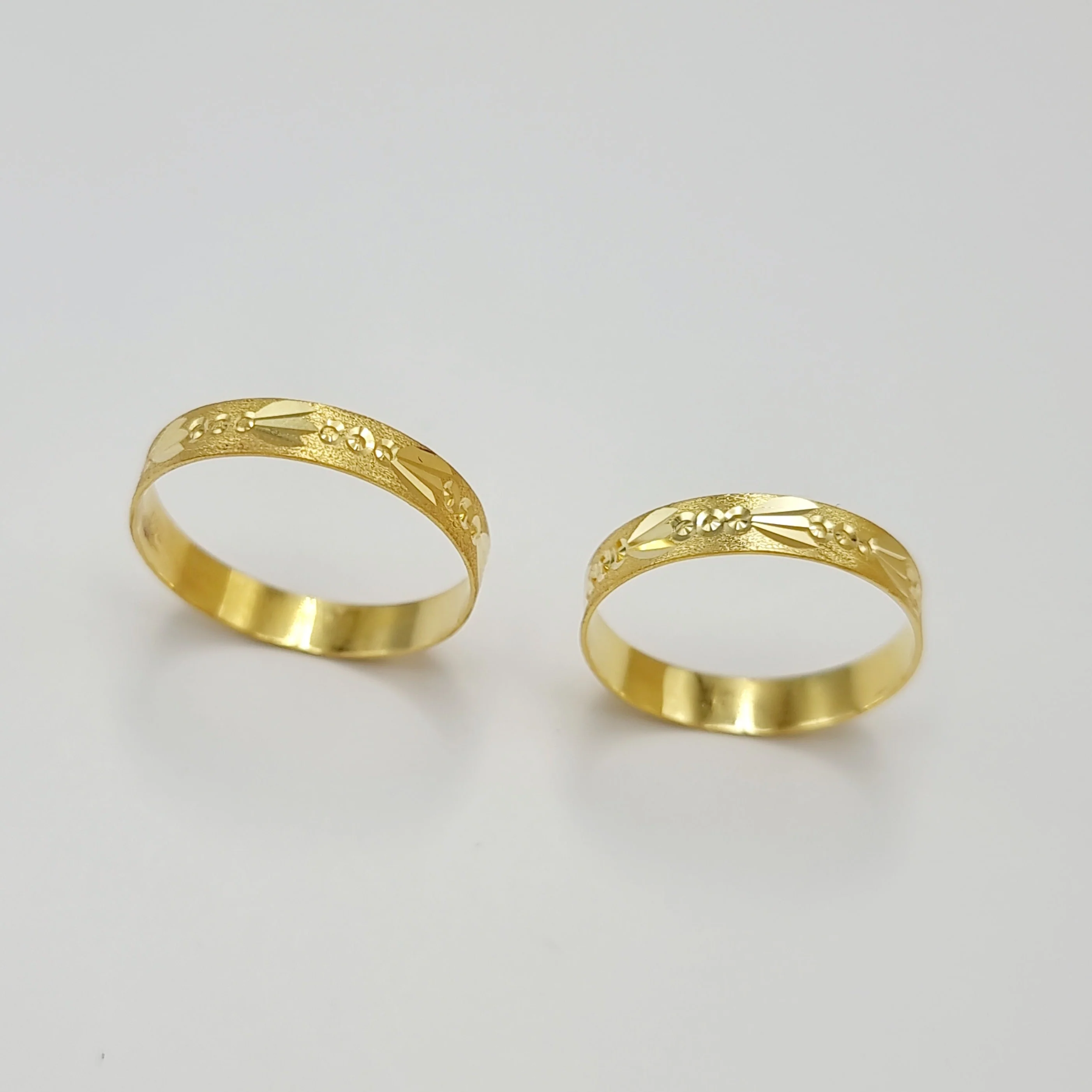 18K Pure Gold Elegant Design Couple Ring - Image 7