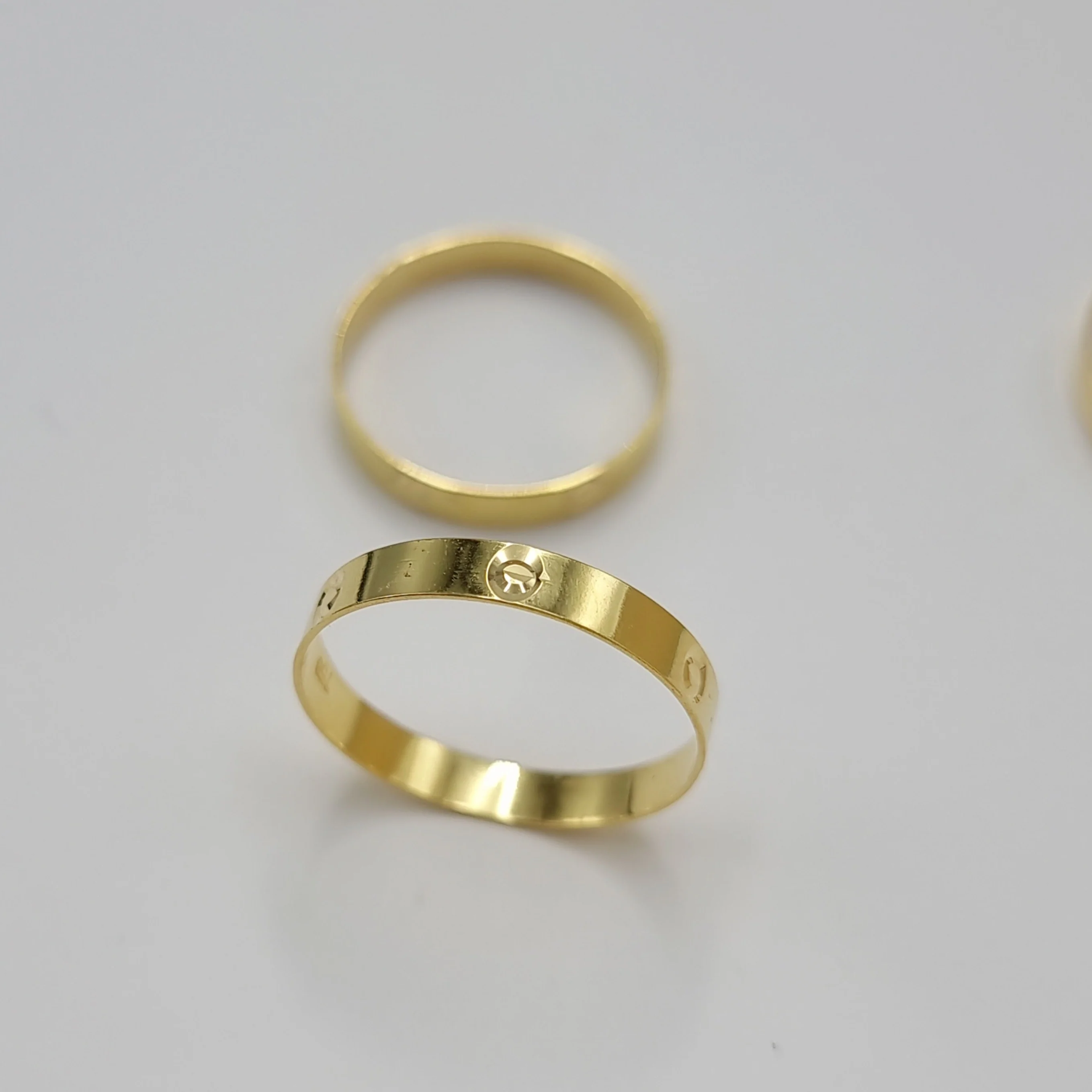 18K Pure Gold Couple Ring - Image 4