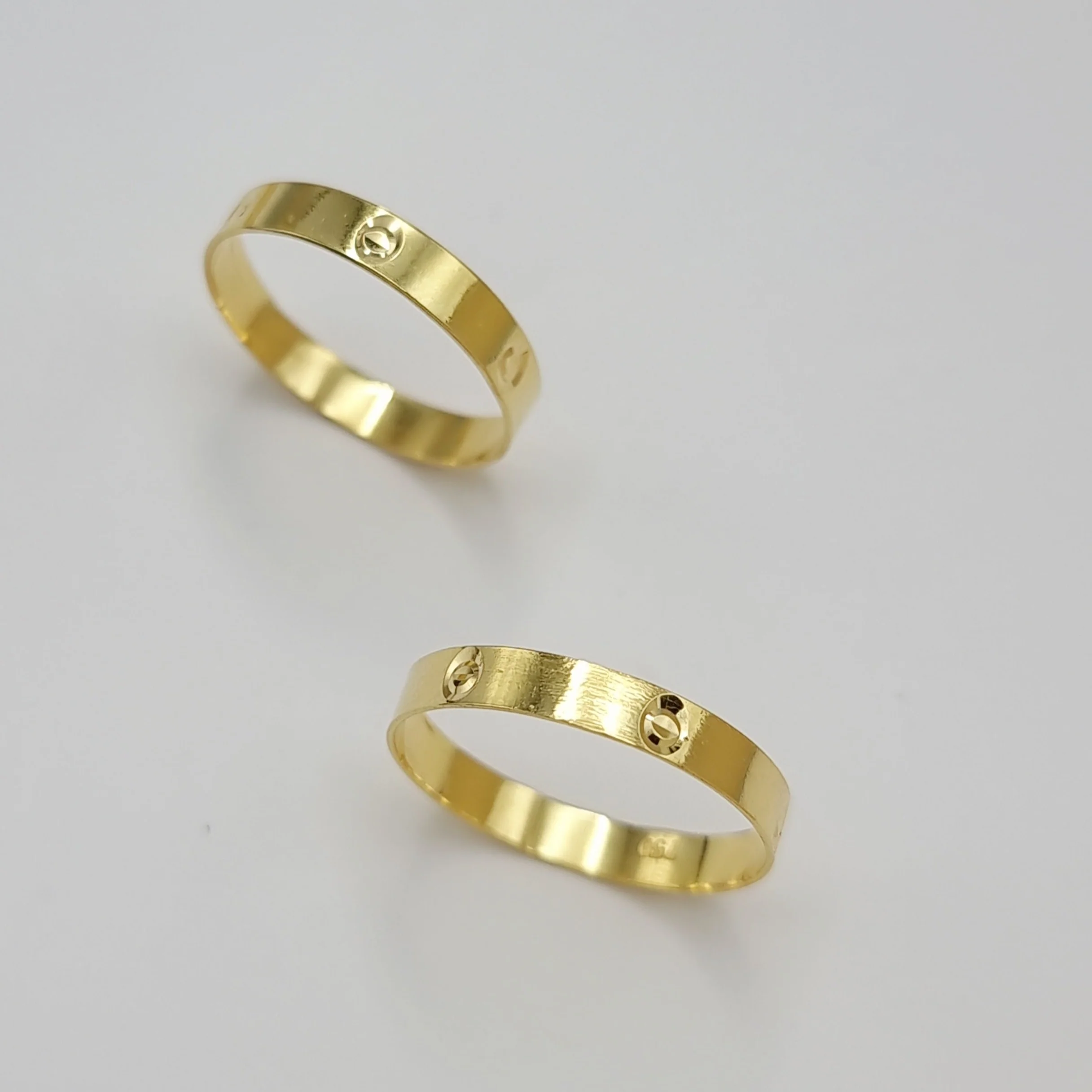18K Pure Gold Couple Ring - Image 5