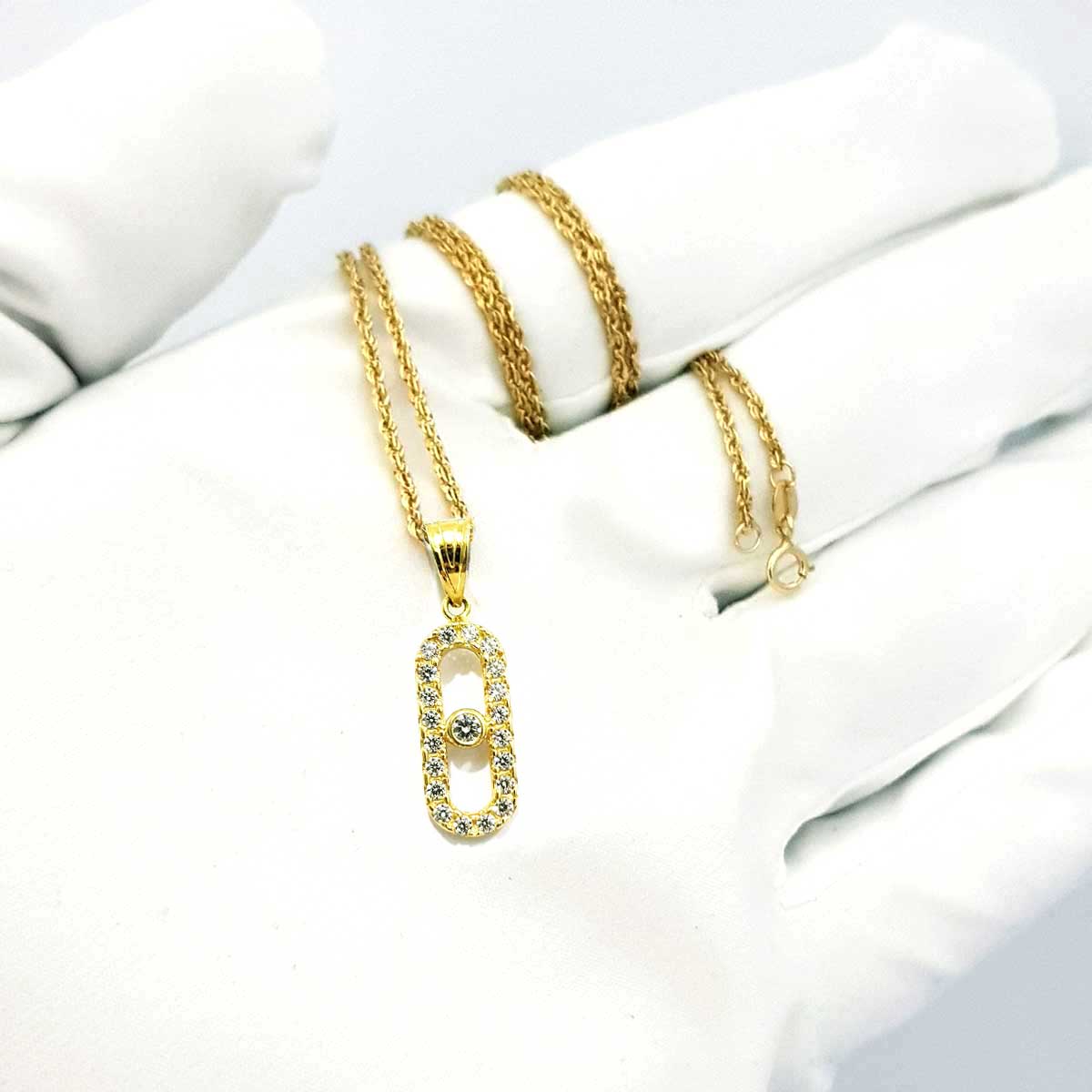 18K Pure Gold Elissa Necklace - Image 4