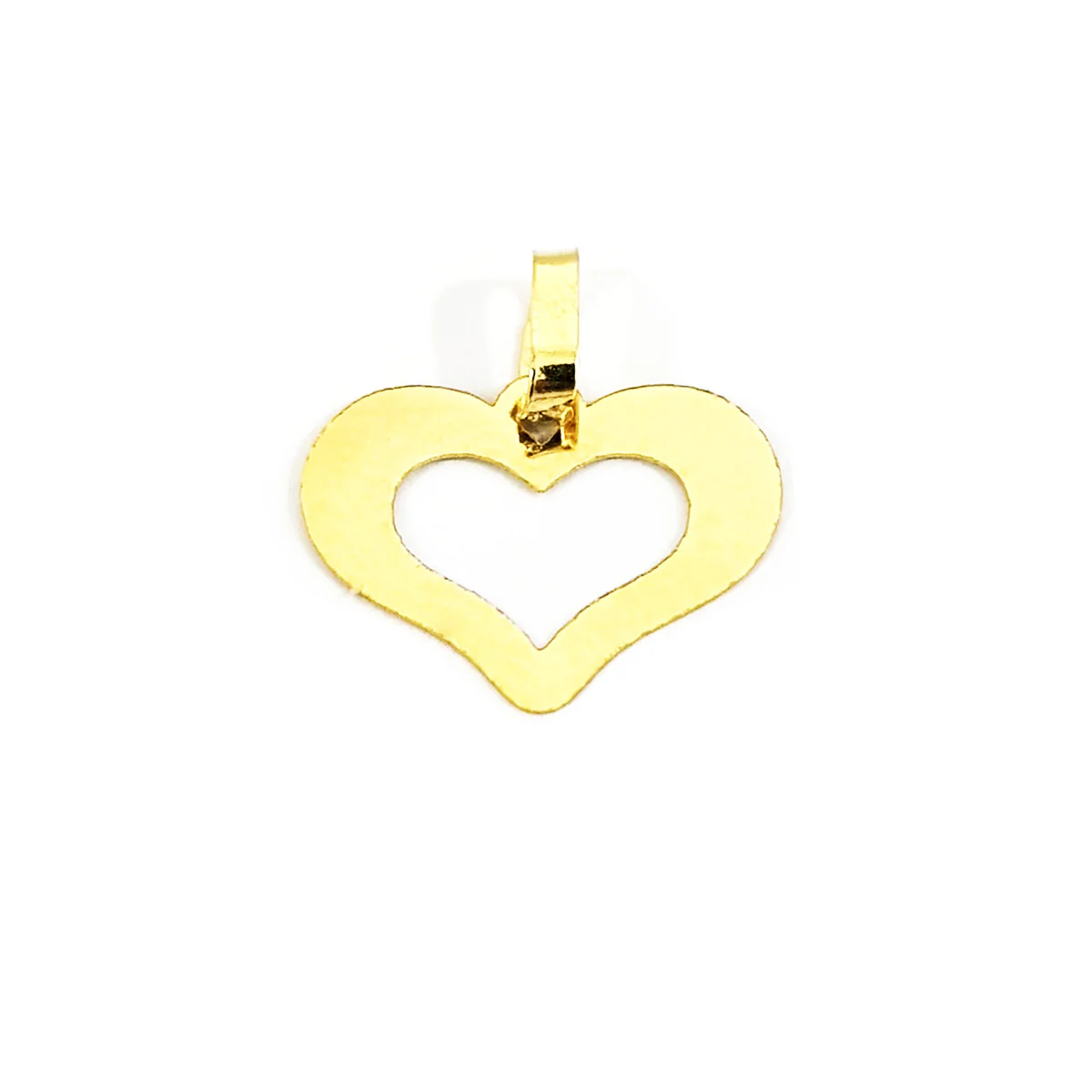 18K Pure Gold Heart Necklace - Image 4