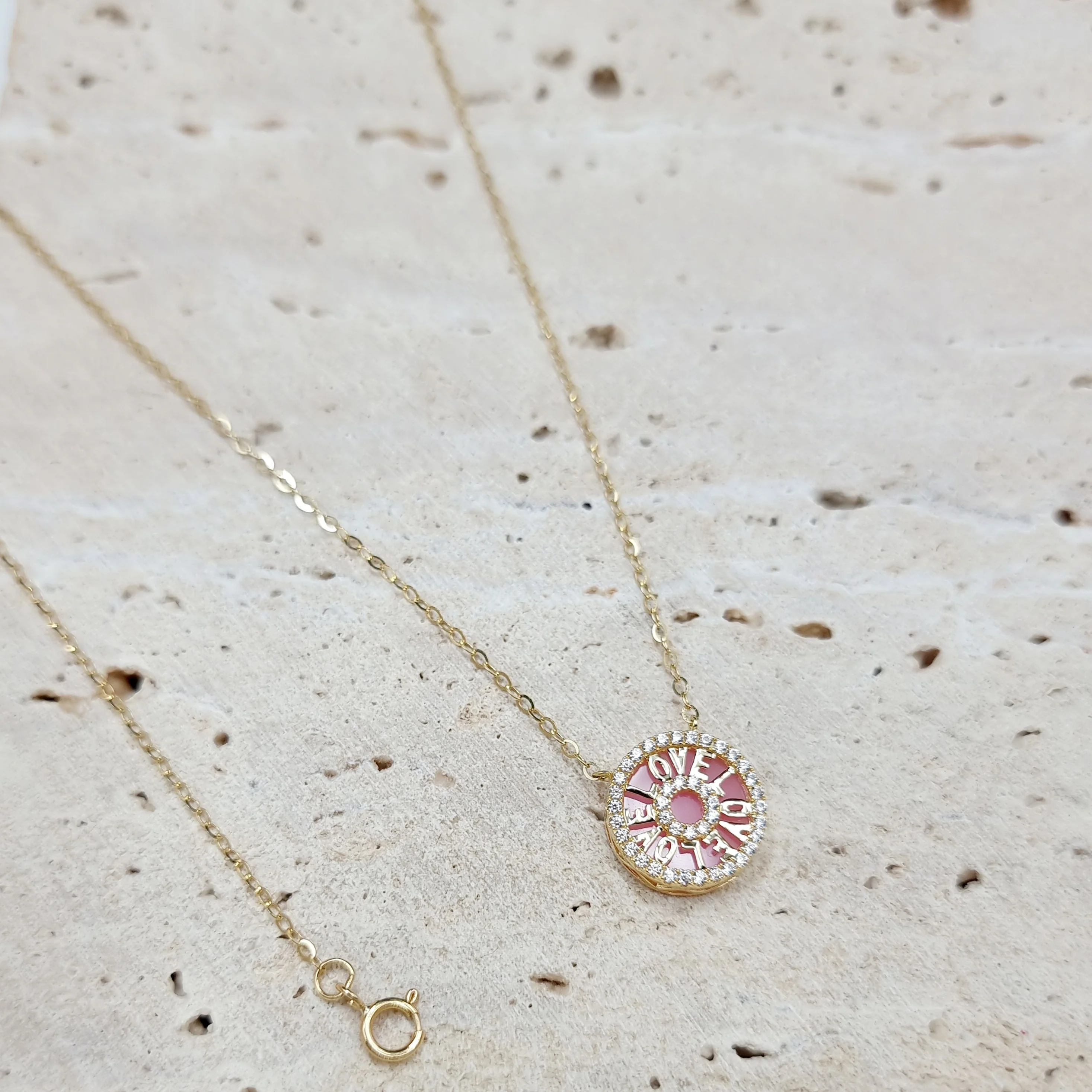 18K Pure Gold Love Necklace - Image 3