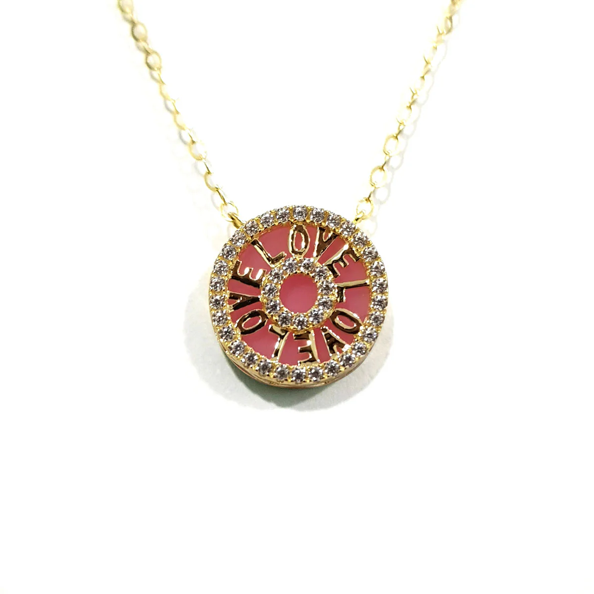 18K Pure Gold Love Necklace - Image 4