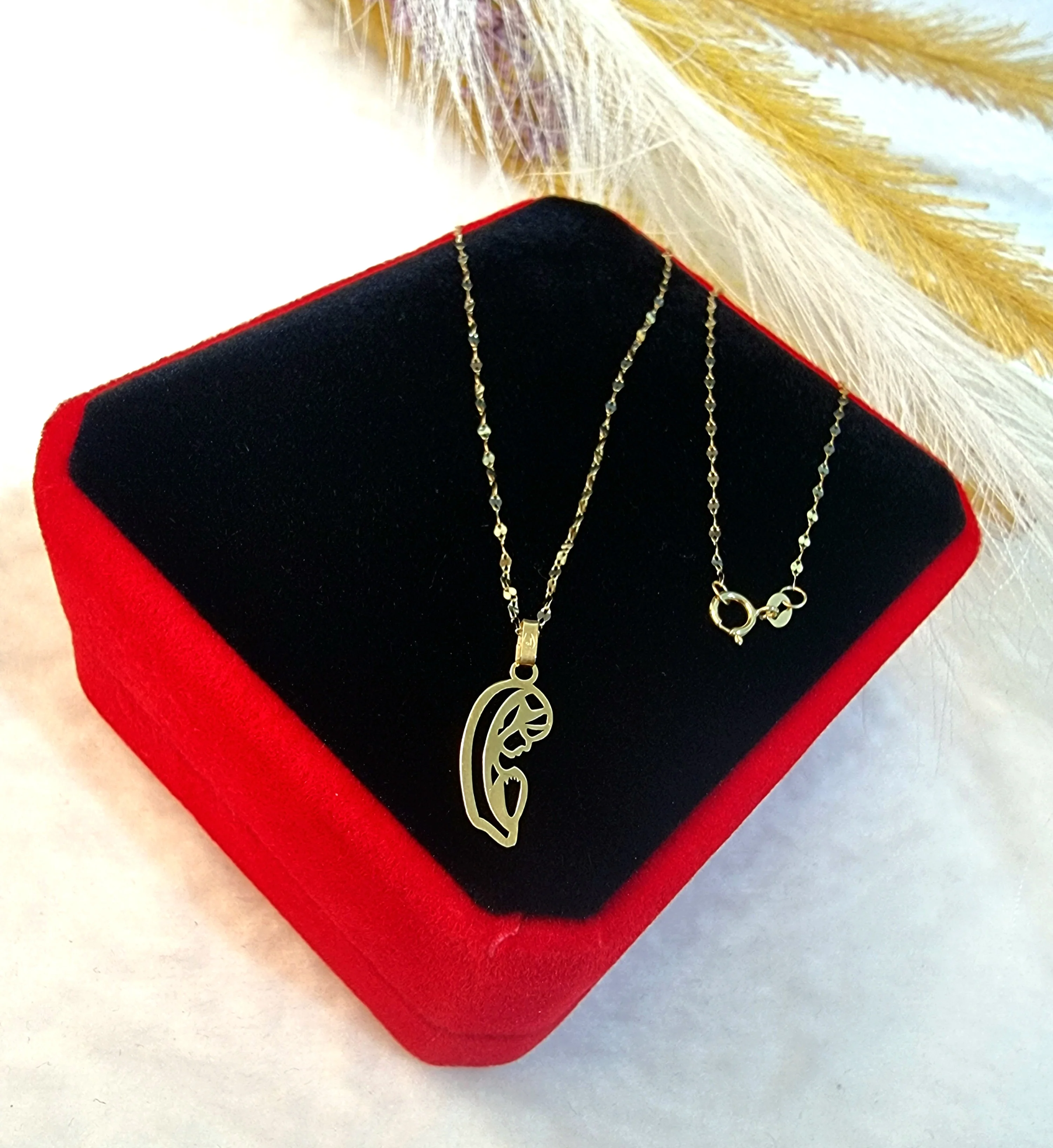 18K Pure Gold Mama Mary Necklace - Image 3