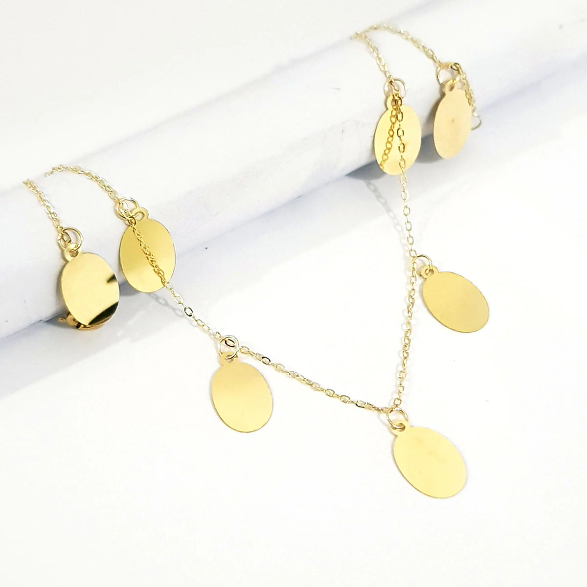 18K Pure Gold Oval Bracelet - Image 3