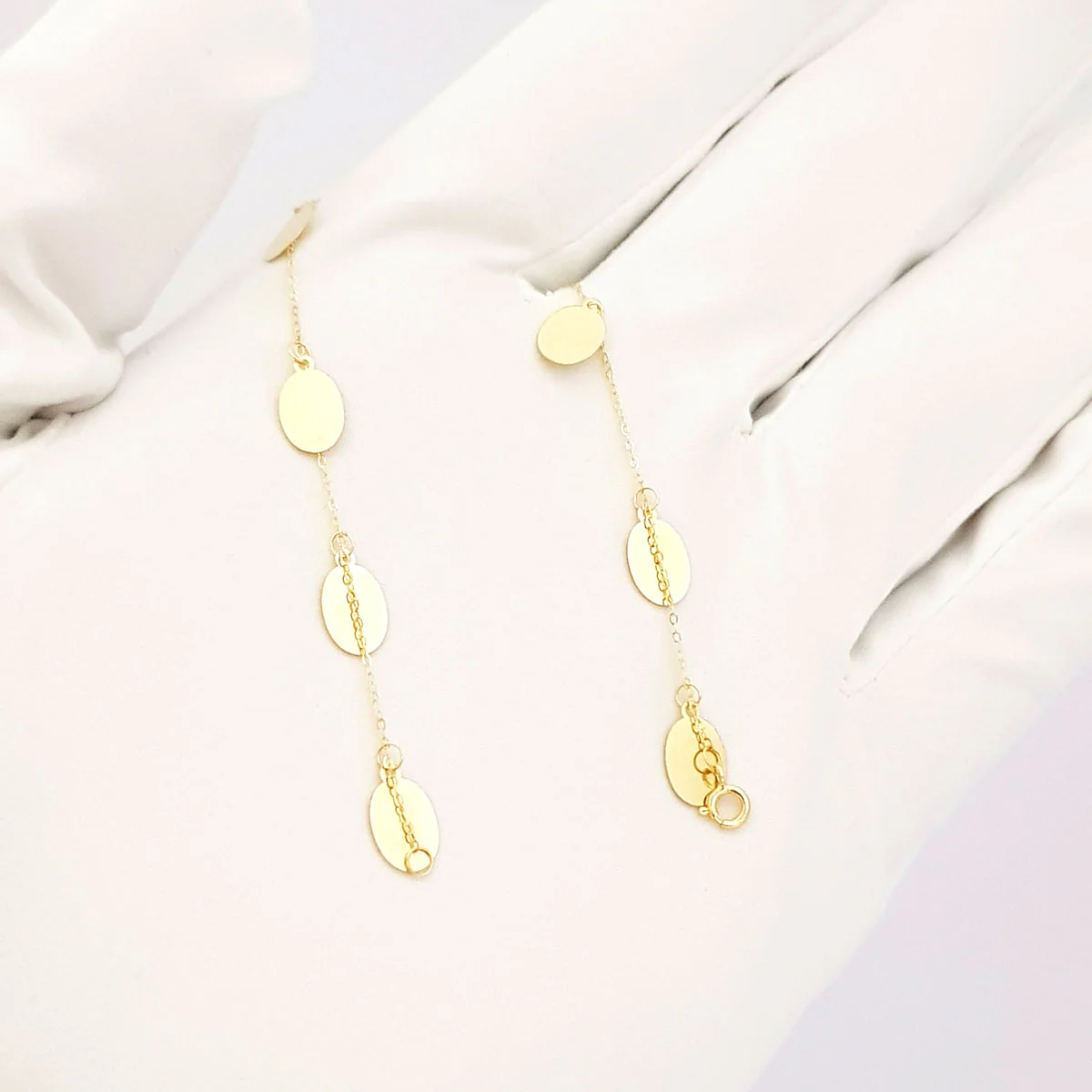 18K Pure Gold Oval Bracelet - Image 5