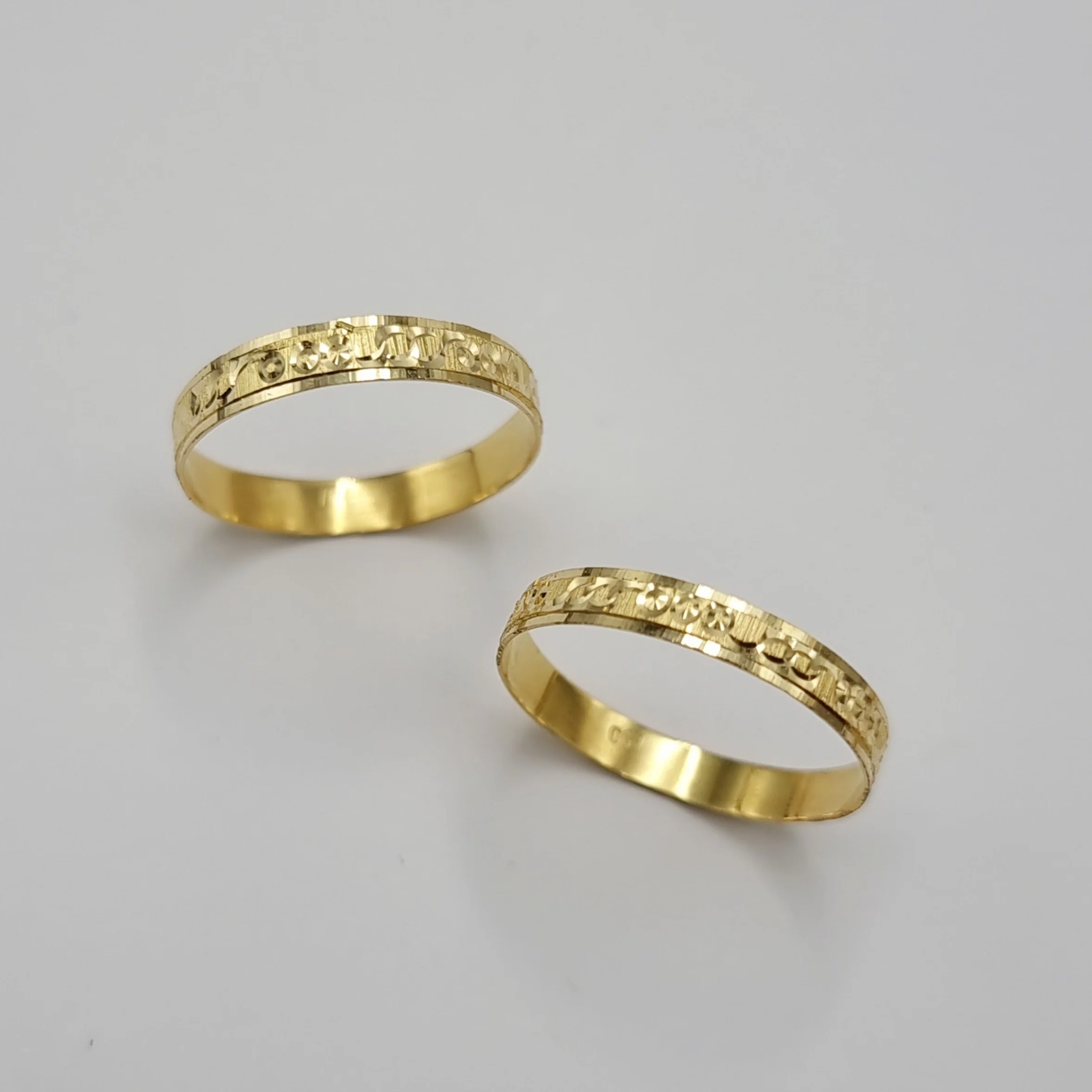 18K Pure Gold Couple Ring - Image 4