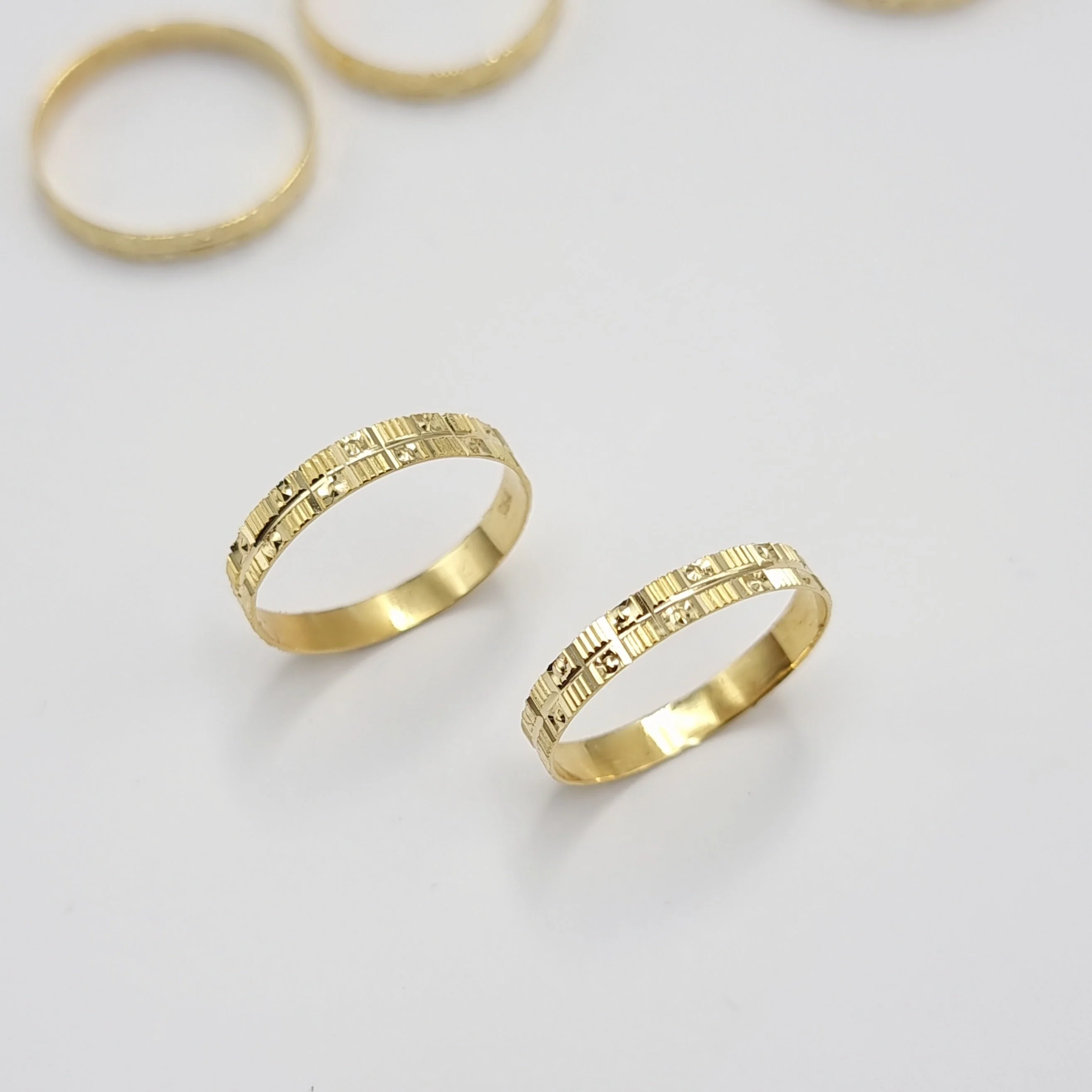 18K Pure Gold Couple Ring - Image 3