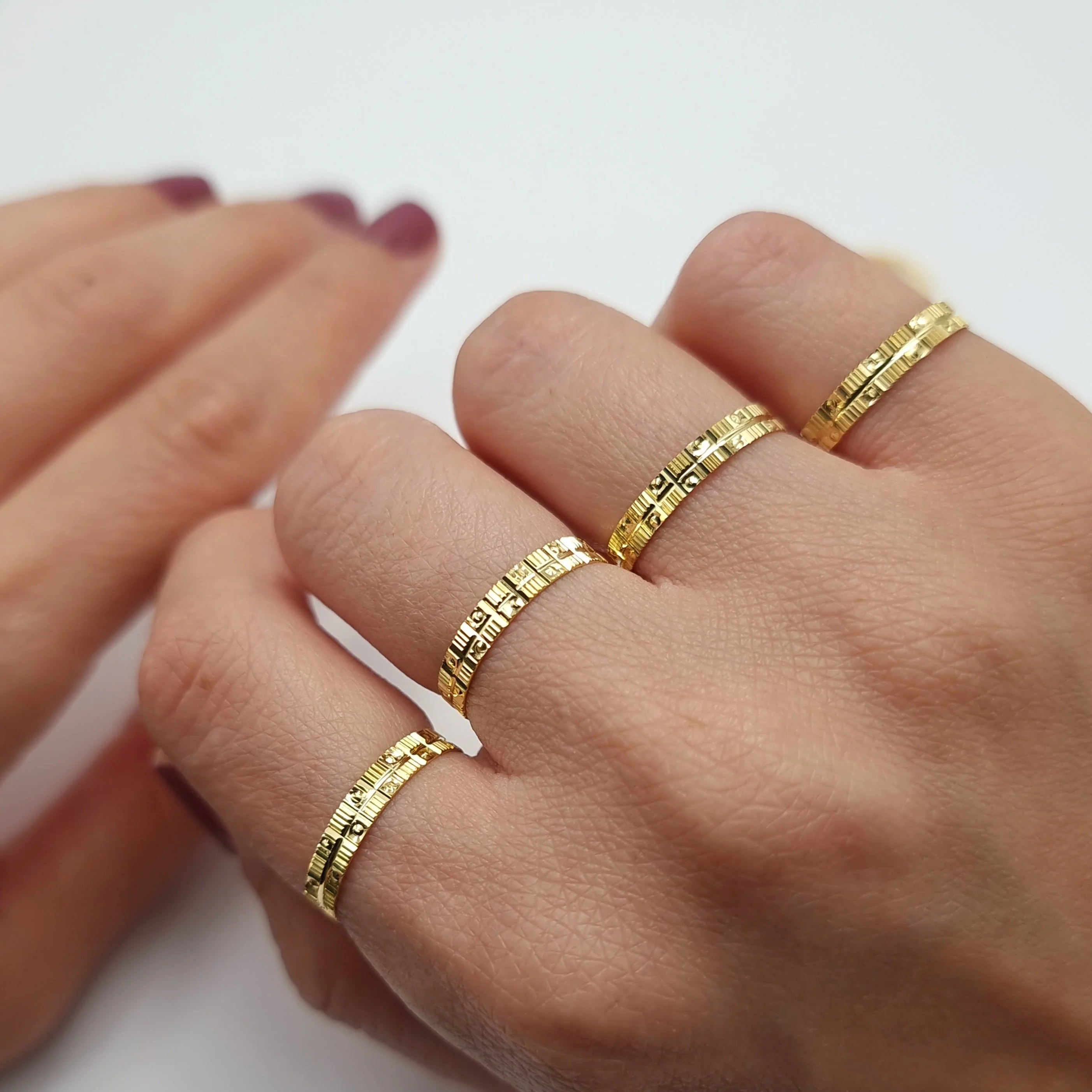 18K Pure Gold Couple Ring - Image 4