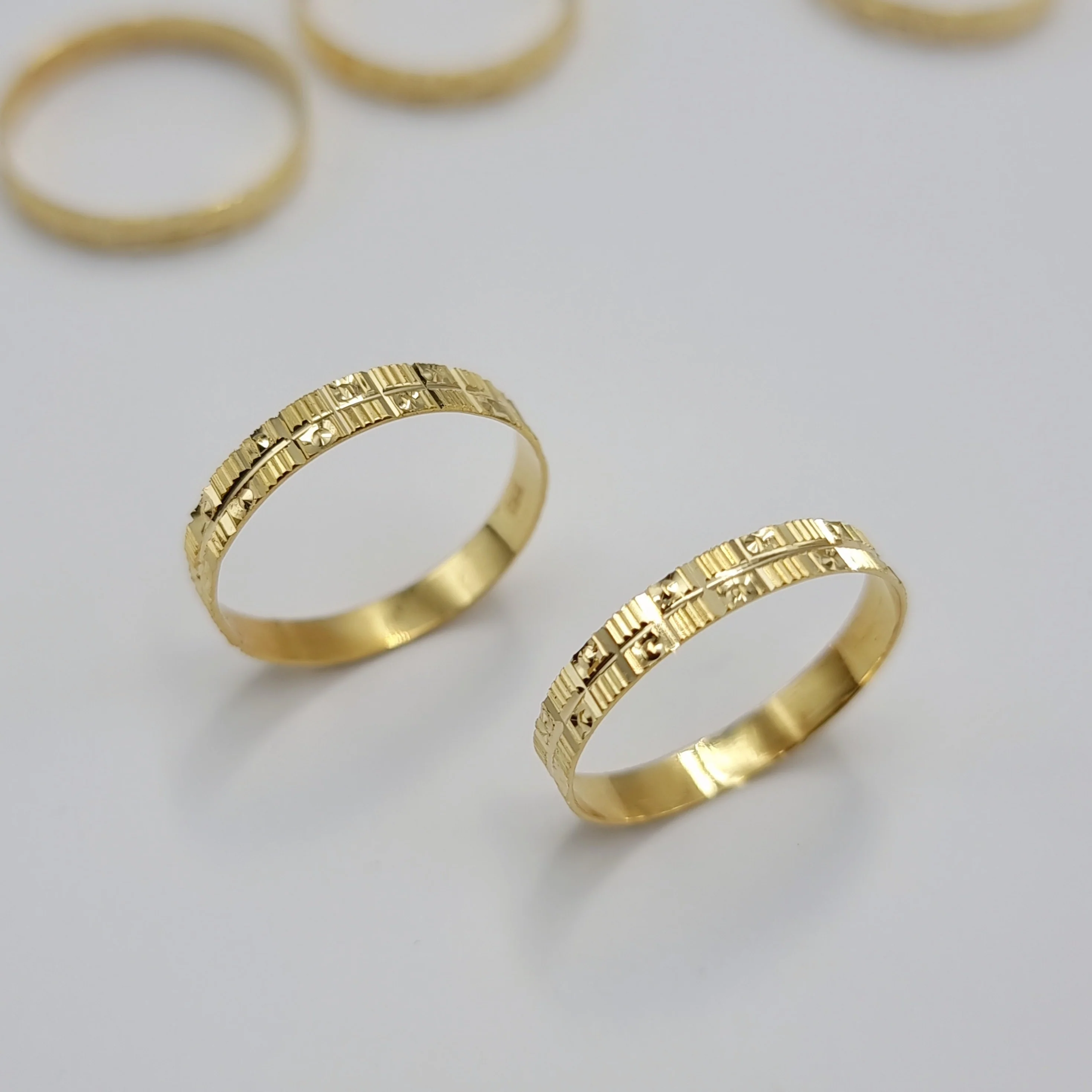 18K Pure Gold Couple Ring - Image 5