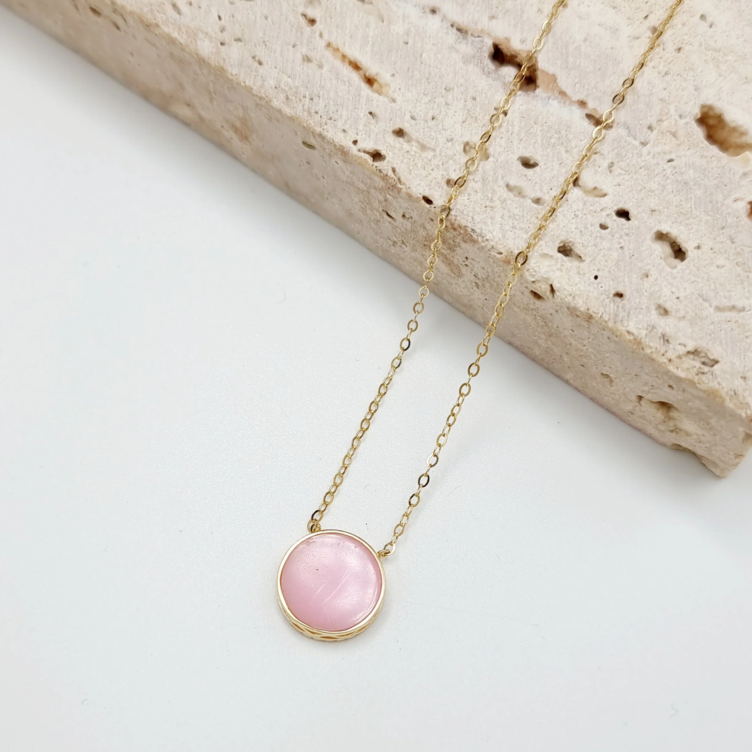 18K Pure Gold Snow Flakes Necklace - Image 5