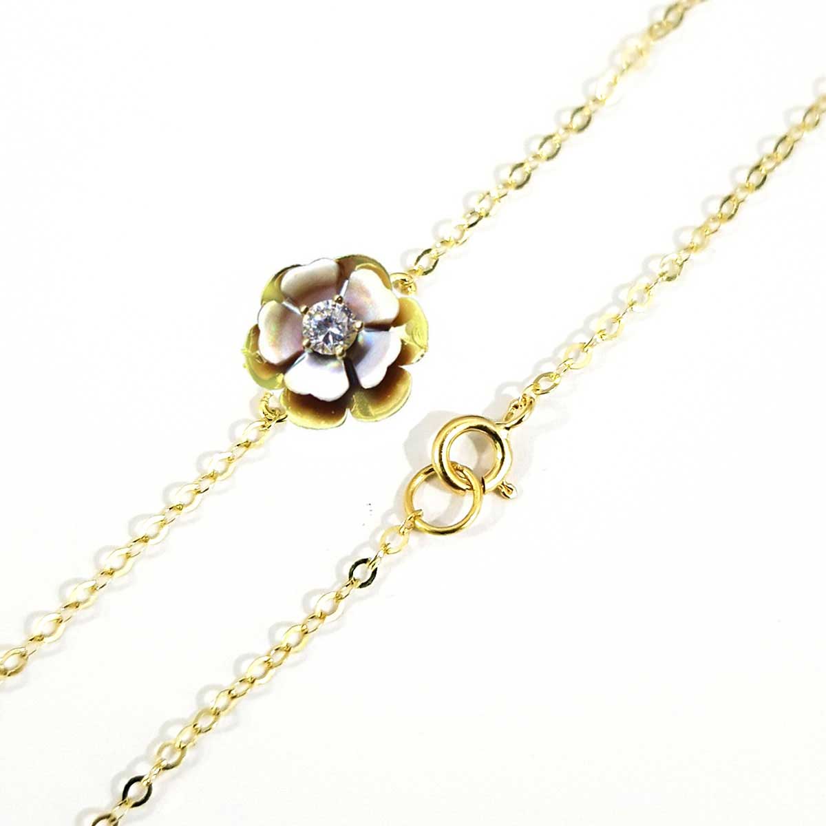 18K Pure Gold Crystal White Swarski Bracelet - Image 4