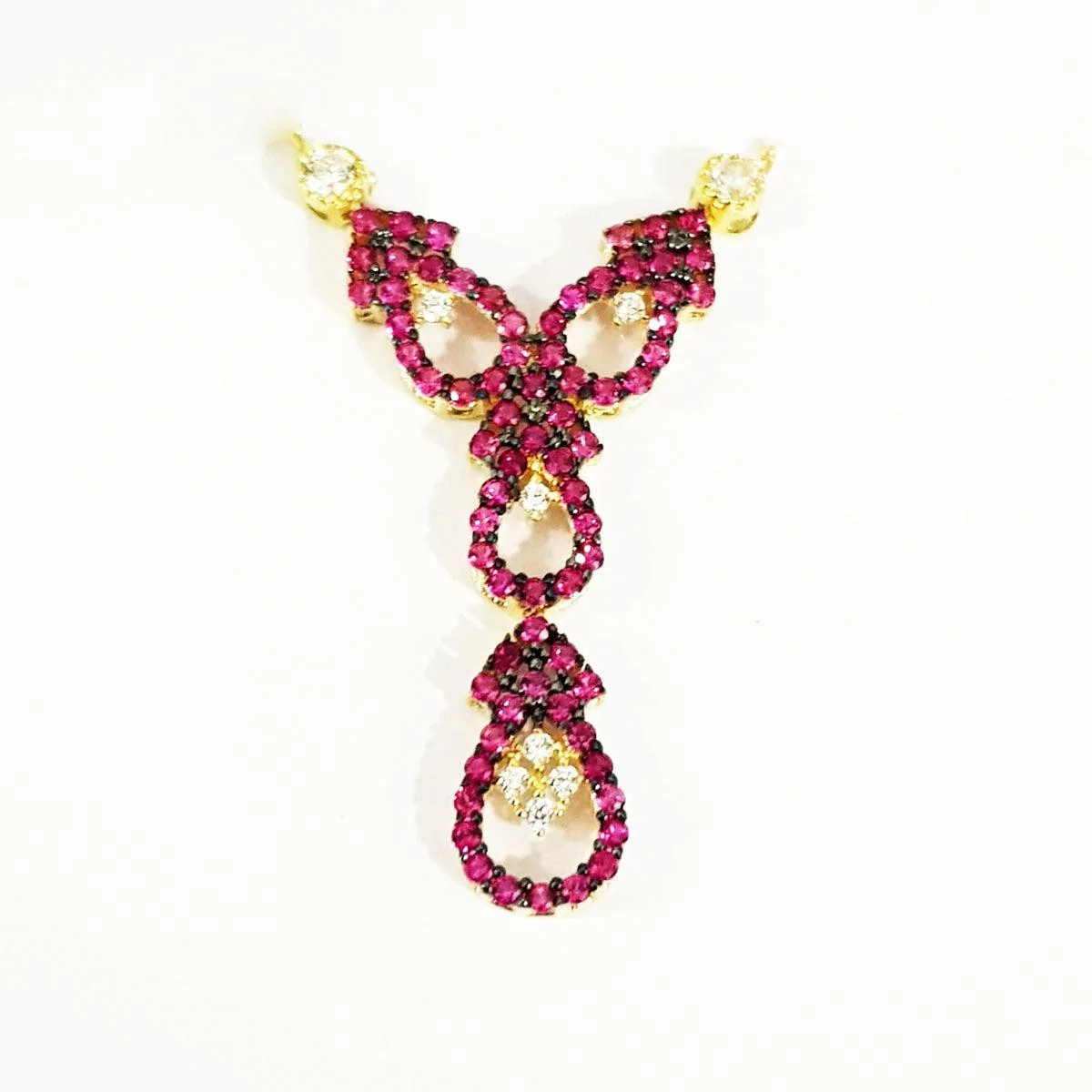 18K Pure Gold Swarski Necklace - Image 5